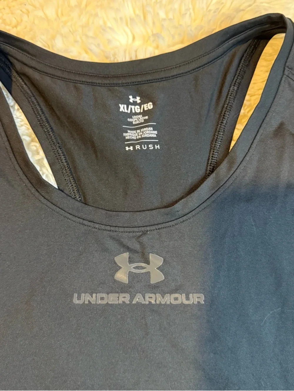 Under armor Men's XL black Training Tank Top Racerback style - Picture 3 of 14